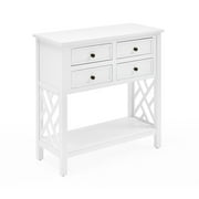 Alaterre Coventry 32"W White Wood Console Table with 4-Drawers