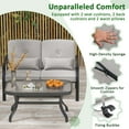 thumbnail image 4 of Gymax Ensemble de Meubles 2 Pcs Causeuse d'Extérieur Chaise Table Basse Siège Coussiné Patio, 4 of 4