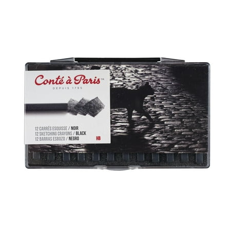 UPC: 0646217502373 | Conte Crayons in Plastic Box  HB Tip  Black  Pack of 12
