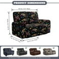 thumbnail image 2 of Xoenoiee Turtle Plumeria Flower Print Recliner Loveseat Cover, Stretch Jacquard Reclining Loveseat Cover Furniture Protector Sofa Slipcovers 2 Seat Recliner Covers with Elastic Bottom for Kids Pets, 2 of 6