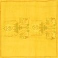 thumbnail image 1 of Ahgly Company Indoor Square Abstract Yellow Modern Area Rugs, 5' Square, 1 of 4