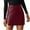 Wine, variant on Womens Tennis Skirt Faux Leather High Waisted Split Bodycon Skorts with Slit Black Casual Summer Athletic Skort L