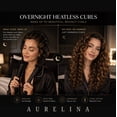 thumbnail image 2 of Aurelina Luxury 9-Piece Satin Sleep Set for Women, Overnight Hair Care & Heatless Curl Gift Set, Black, 2 of 6