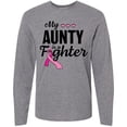 thumbnail image 3 of Inktastic Breast Cancer Awareness My Aunty is a Fighter Long Sleeve T-Shirt, 3 of 5