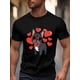 thumbnail image 1 of Men's T-Shirt,Short Sleeve Tee Shirt Casual Tops Dog Red Love Heart Crew Neck T Shirts for Men, 1 of 8