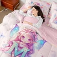 thumbnail image 6 of Feelyou Teen Kawaii Fairy Twin Bedding Sets 7-Piece, Initial M Letter Bedding Comforter Set, Fairy Tale Princess Reversible Sheet Sets, Luxury Bedroom Decor, 6 of 9