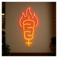 thumbnail image 2 of Letrero De Neón Fire Kebab Con Luz LED Regulable, Alimentación USB Para Restaurantes De Comida Rápida, Cocinas, Barbacoas Y Decoración De Fiestas 38cm, 2 of 3