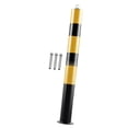 thumbnail image 4 of Poste de bolardo de metal negro y amarillo Zulema 30 pulgadas para carriles de calle y estacionamientos, 4 of 8