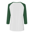 thumbnail image 5 of ManxiVoo Haut pour Femme Coupe Décontractée Col en V Manches 3 4 Chemise à Boutons devant avec Manches Raglan pour l'Été Taille P Vert, 5 of 5