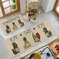 thumbnail image 2 of Funny Cactus Kitchen Rugs and Mats Set of 2,NO Pricks Allowed Plants Kitchen Mat for Floor, Non-Slip Washable Kitchen Sink Mats Holiday Kitchen Decor Doormat+Runner Rug, 2 of 6
