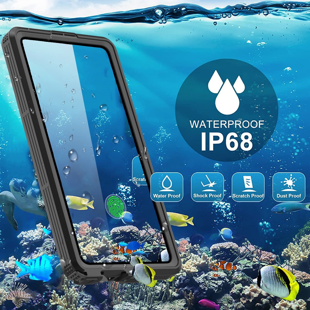 AICase Waterproof Case Cover for Samsung Galaxy S26 Ultra, IP68 Waterproof Full Body Protective Shockproof Case with Build in Screen Protector Anti-Scratch Cell Phone Case,Black