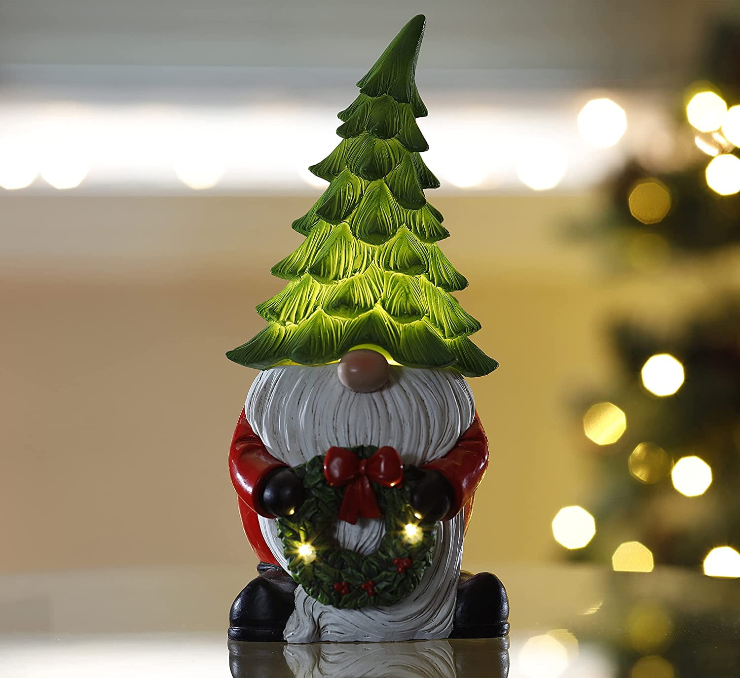 VP Home Christmas Cottage Snowman Decor Figurines, LED Light Up