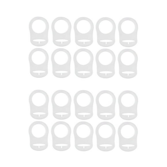 20Pzs Sostenedor de Chupete de Mama Anillo de Boton de Silicona Adaptador Abrazadera de Maniqui