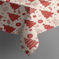 thumbnail image 3 of Red Christmas Tree Pattern Rectangle Tablecloth 60"x84",Waterproof Polyester Rectangle Table Cloth, Wipeable Spillproof Polyester Tablecloth for Dining, Camping, Indoor and Outdoor, 3 of 5