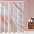 thumbnail image 3 of Pink Marble Shower Curtain, Peach Pink Modern Abstract Wave Luxury Bathroom Curtain Bathtub Home Decor Waterproof Fabric Machine Washable with 6PCS Hooks,36" Wx72 L, 3 of 6