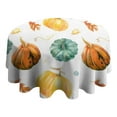 thumbnail image 4 of Fall Leaves Pumpkin Round Tablecloth 60" X 60",Wrinkle Wipeable Table Cloth for Kitchen Dining Room Picnic Patio Party, 4 of 6
