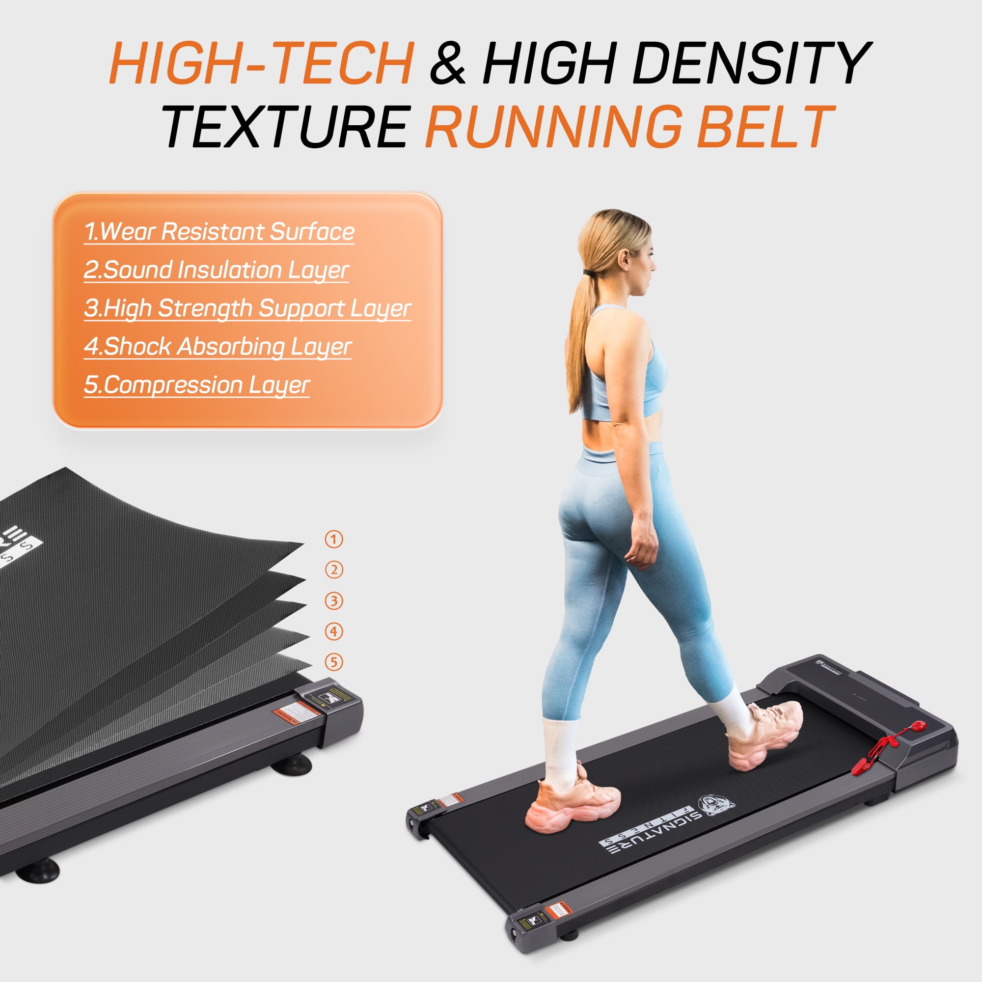 BalanceFrom SlimFold Dual-Mode Walking Pad, Compact Under-Desk Electric Treadmill with Remote Control & Transport Wheels, Quiet Space-Saving Walker for Home Office Walking or Light Jogging