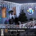 thumbnail image 4 of Cortina de luces LED con forma de carámbano para decoración navideña, voltaje de seguridad de 24 V, 20 m, 864 ledes, inclinación de 0,3/0,4/0,5 m y 0,6/0,7/0,8 m, UE/EE. UU., 4 of 5