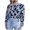 Blue, variant on Fesfesfes Women Sweaters Casual Long Sleeve Tops Hollow Out Base Crewneck Pattern Knitted Sweater or
