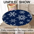 thumbnail image 6 of Tablecloth Round Snowflake Table Cloth Winter Falling Snowflakes on Blue Background Table Cover for Dining Room Kitchen Decoration 60inch, 6 of 6