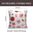 thumbnail image 2 of LALILO Throw Pillow Covers Rose Flower Rose Flower Symbol Floral Natural Cushion Cover 18" x 18", 2 Pack, 2 of 6
