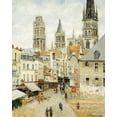 thumbnail image 2 of Pissarro, Camille 12x14 Gold Ornate Wood Framed with Double Matting Museum Art Print Titled - Rue De LEpicerie In Rouen On a Gray Morning, 2 of 4