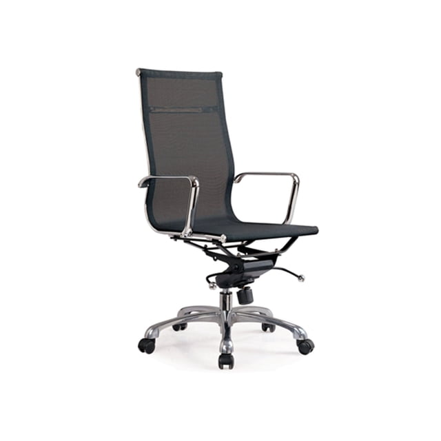 Chaise de Bureau Pivotante Réglable à Base en Aluminium de Qualité Contractuelle