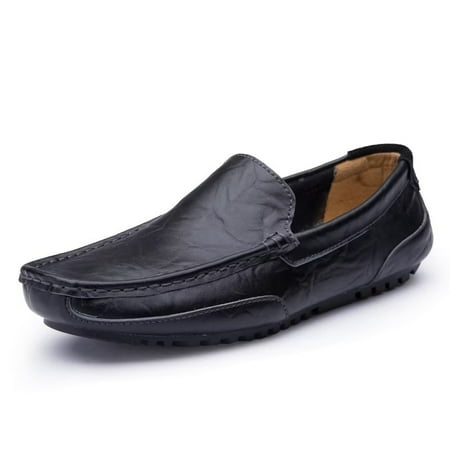 

JJtiger Four seasons men s leather bean shoes
