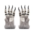 thumbnail image 2 of CNJKEHIUV Halloween Gloves Under $6 Halloween Furry Dragon Claw Gloves Animal Cosplay Costume Accessory, 2 of 9