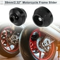 thumbnail image 2 of Protector de almohadilla de choque de marco de motocicleta de aleación de aluminio de 15mm, plástico, protección de carenado, 59mm, 45mm, negro, 2 Pcs, 2 of 7