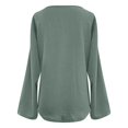 thumbnail image 4 of Women's Solid Color V Neck Fashion Loose Cardigan With Long Sleeves Stylish Mid Length Top Open Front Drape Womens plus Size Sweaters Holiday Sweater Womens Fall Clothes Work Womens Summer Cardigan, 4 of 4