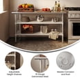 thumbnail image 3 of BizChair Stainless Steel 18 Gauge Work Table with 2 Undershelves - 60"W x 24"D x 34.5"H, NSF, 3 of 8