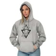 thumbnail image 4 of Triangle Whale Symbolic Spirit Animal Hoodie Sweatshirt Women Men Brisco Brands M, 4 of 6