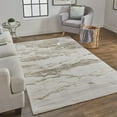 thumbnail image 3 of 4' X 6' Ivory Tan And Gray Abstract Area Rug, 3 of 4