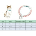 thumbnail image 2 of Heart Shape Cat and Dog Jewelry Pearl Necklace Diamond-studded Pet Accessories Collar Necklaces Pet Collar Pendants WHITE L, 2 of 8