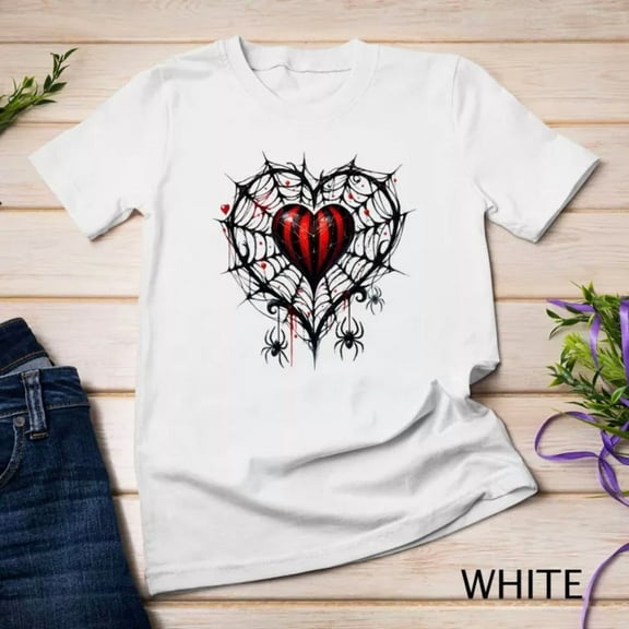 Kiraa Tee With Dark Heart'S Desire A Gothic Valentine'S Day Design Funny Unisex S-5Xl T-Shirt Birthday Gifts; For Men & Women