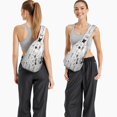 thumbnail image 6 of Sling Backpack,Halloween Dancing Skeletons and Pumpkins Sling Bag with Water Bottle Holder,Waterproof Sling Bag for Men/Women with Headphone Jack for Hiking,Travel, 6 of 6