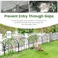 thumbnail image 4 of Small 12.55" * 16.53" Decorative Garden Fencing Border, No Dig Fences Barrier, Black Metal Fence, Garden Edging Fence Panel, Dog Fence Outdoor for Yard, Flower Bed (6 PCS), 4 of 8