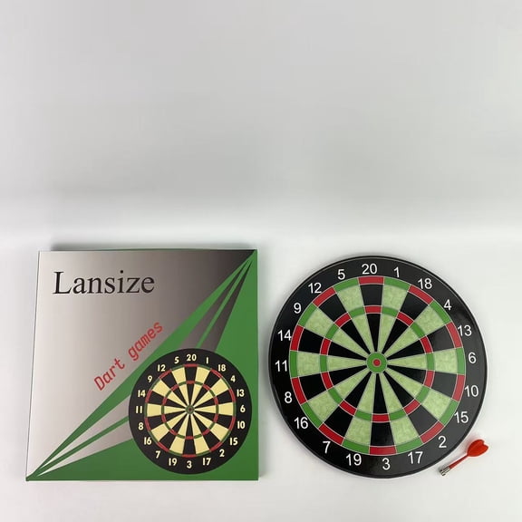 Lansize Dart games,Paper Wound Dart Board – Indoor Hanging 20-Point Darts and Target Bullseye Game