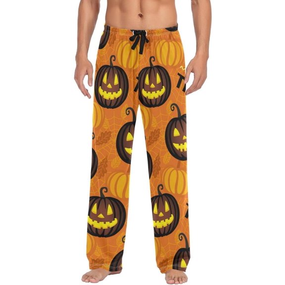 GZHJMY Halloween Pumpkin Pajama Pants For Men, Men's Separate Bottoms, Lounge Pants with Pockets, Christmas New Year Birthday Gifts, Large, Christmas New Year Birthday Gifts, Large