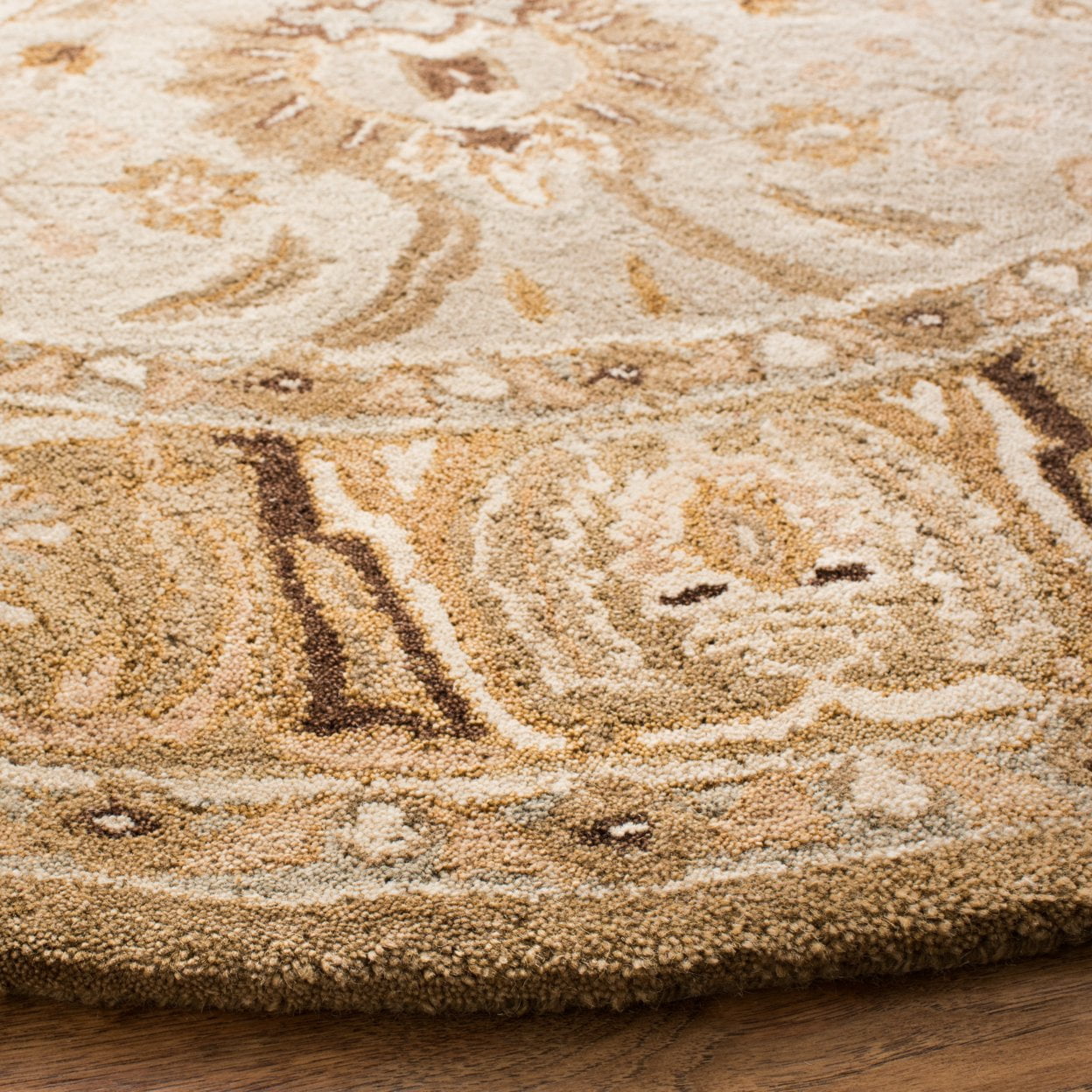 SAFAVIEH Anatolia Sharon Floral Runner Rug, Silver/Light Brown, 2'3" x 10'