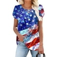 thumbnail image 4 of VerPetridure American Flag Shirt for Women 4th of July Tee Shirt USA Stars Stripes T-Shirt Patriotic Summer Tunic Tops, 4 of 4