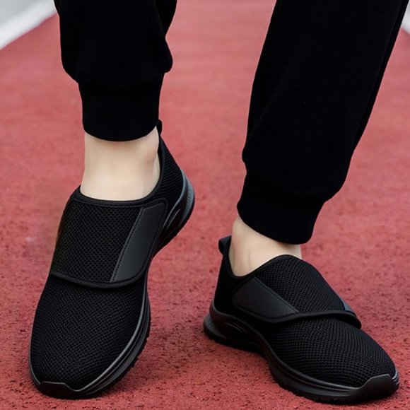 XIMIN Men Women Diabetic Shoes Extra Wide Slip on Adjustable Closure Shoes for Swollen Feet Adjustable Walking Indoors Outdoors Shoes for Elderly Foot Pain Relief Neuropathy