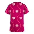 thumbnail image 4 of LSLJS Blouse à Manches Courtes Col en V pour Femmes, Uniforme de Travail, Impression Joyeuse Saint-Valentin avec Poche, Blouses Médicales pour Femmes, 4 of 5