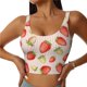 thumbnail image 1 of Balery Strawberries Sujetadores deportivos con espalda cruzada para mujer, acolchados, sin costuras, de alto impacto, ideales para yoga, gimnasio, entrenamiento y fitness.-X-Large, 1 of 8