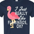 thumbnail image 4 of Inktastic I Just Really Like Flamingos Ok with Pink Flamingo T-Shirt, 4 of 5