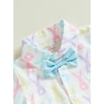 thumbnail image 5 of Suealasg Toddler Baby Boys Easter Clothes Set Short Sleeve Bunny Print Button-up Bow Tie Shirt Elastic Shorts Sets 6M 12M 18M 24M 2T 3T 4T Kids 2pcs Summer Gentlemen Outfits, 5 of 7