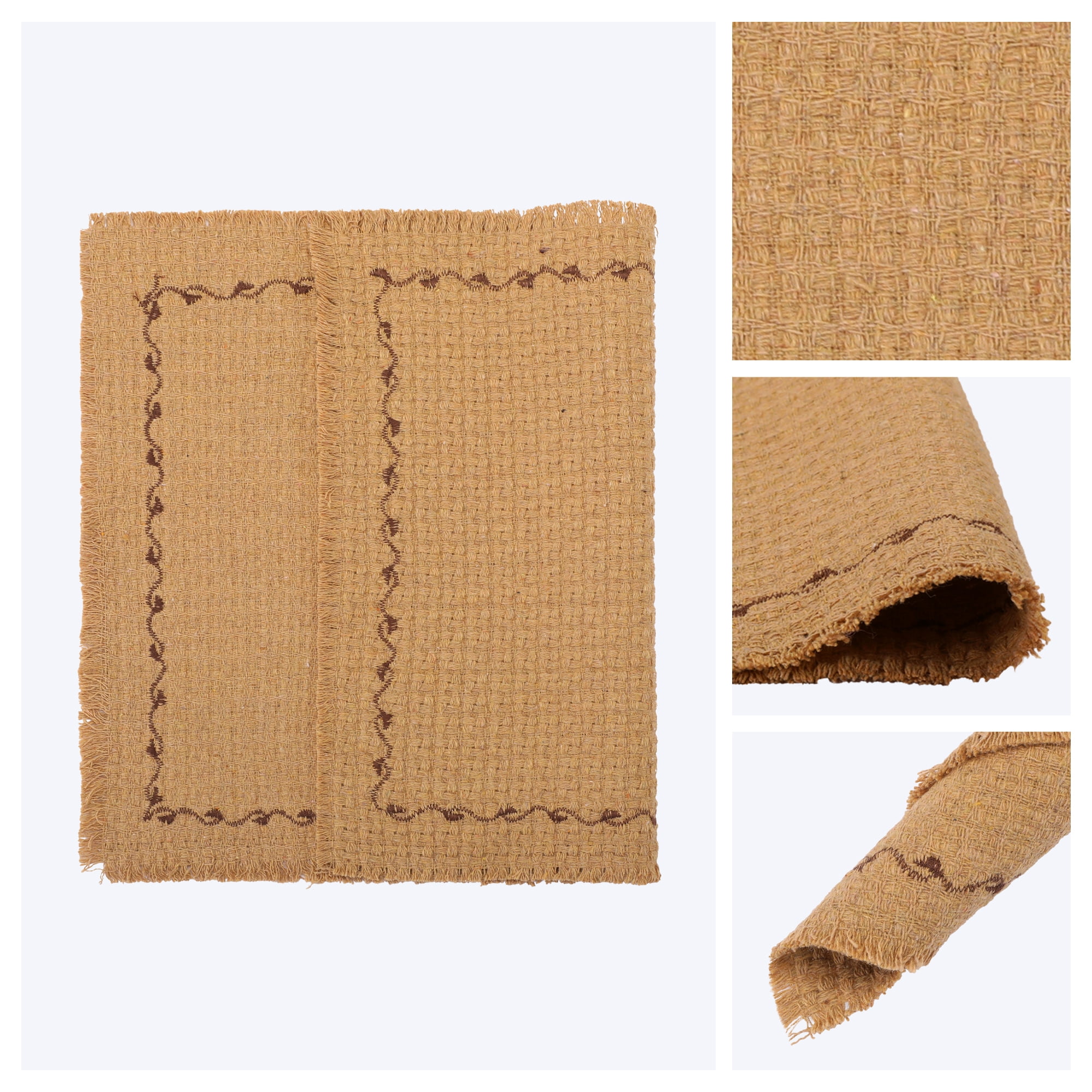 Unique Bargains 4pcs Washable Kitchen Table Mat White 15.7"x11.8"