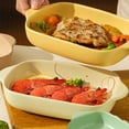 thumbnail image 4 of Colorful Ceramic Double-Handled Baking Pan Household Square Baking Tableware Salad Baked Rice Bowl, 4 of 6