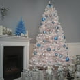 thumbnail image 6 of National Tree Company 9 ft. Pre-Lit Artificial North Valley® Spruce Christmas Tree, White, Clear Lights, Includes Stand, 6 of 7